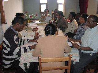 Study Bible team meeting